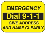 Emergency Phone Labels (Stock)